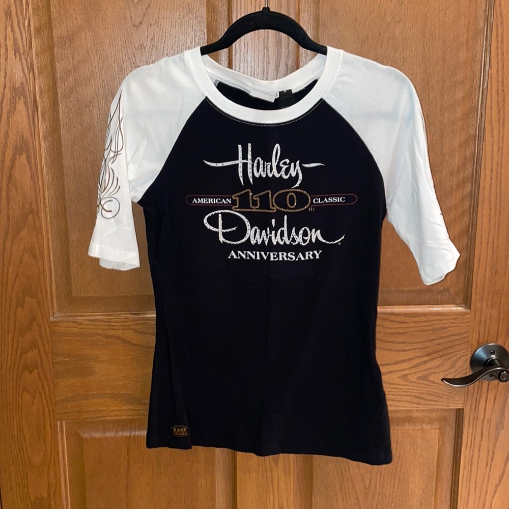 Harley-Davidson 110th Anniversary 3/4 Sleeve Shirt - Size M